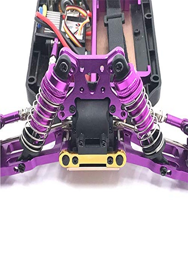 UURCSKY Aluminum Front&Rear shock absorbers for Wltoys 124019 124018 124017 124016 144002 144001 RC car upgrade parts 4pcs/set（Purple） - Image 5